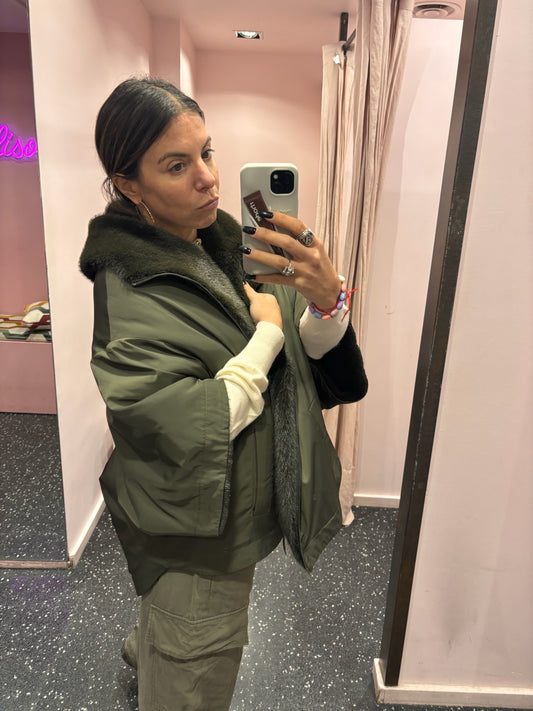 Cape réversible kaki