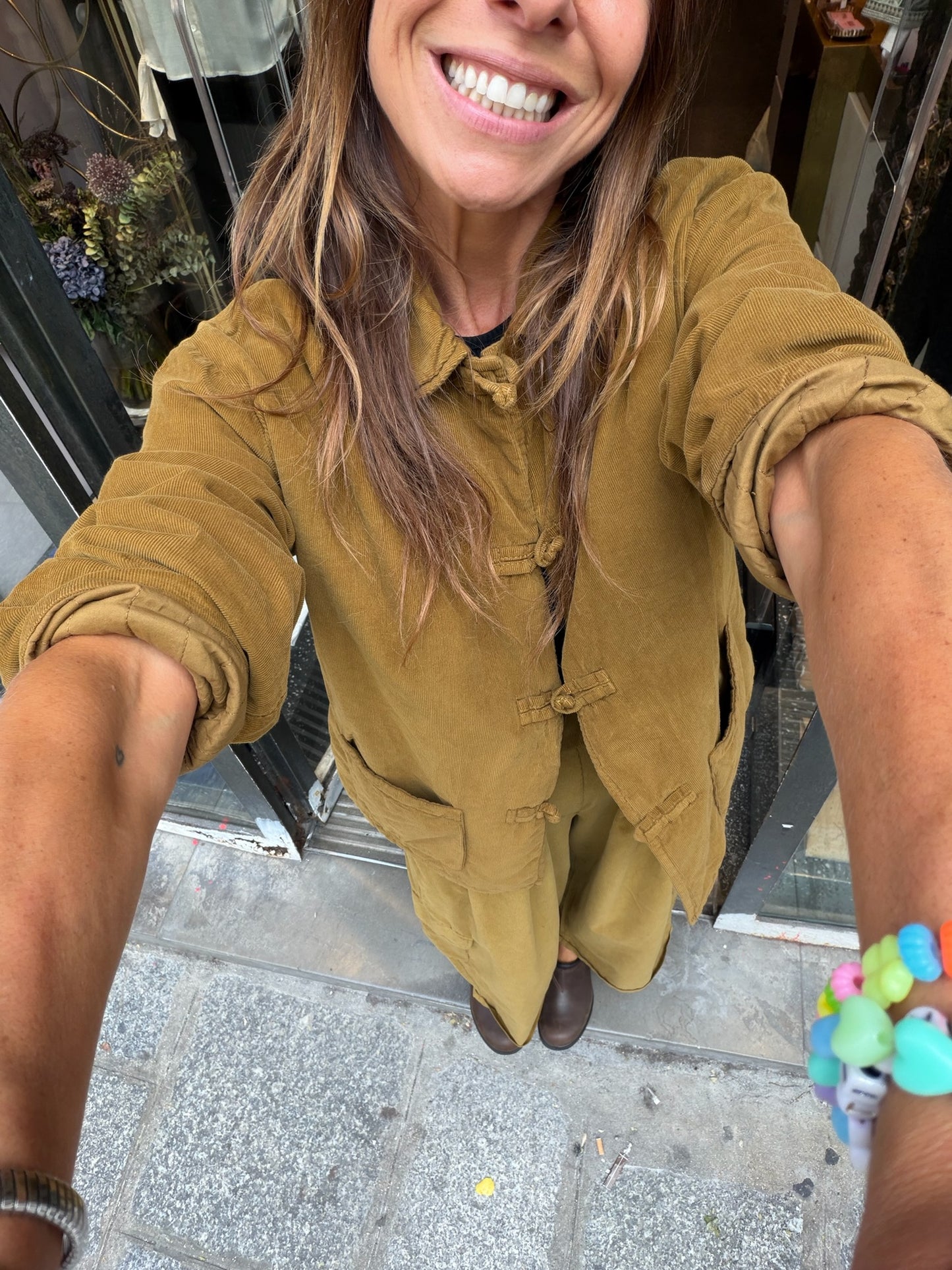 JOHANNA - Veste japonisante en velours côtelé