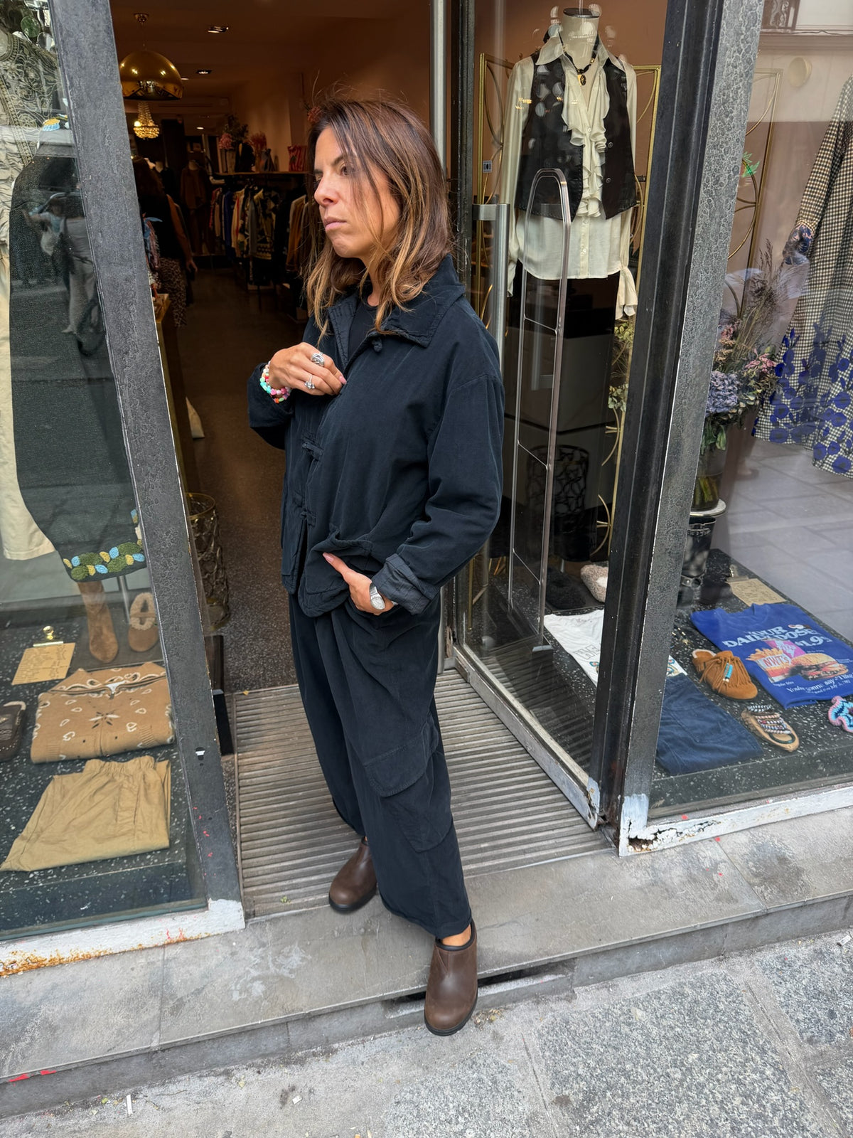 JOHANNA - Veste japonisante en velours côtelé