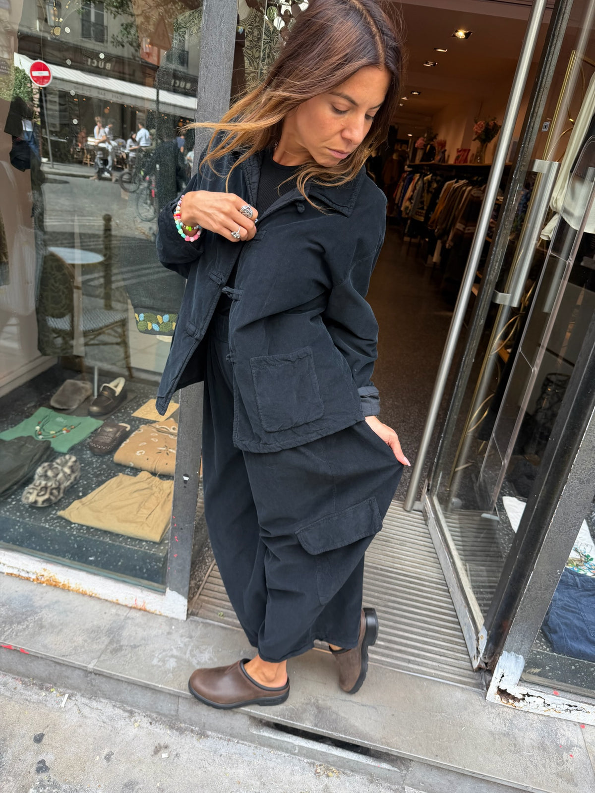 JOHANNA - Veste japonisante en velours côtelé