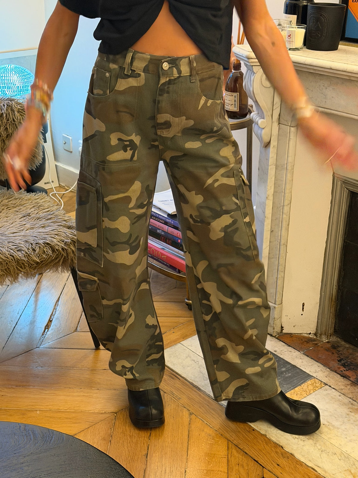 Pantalon cargo camouflage