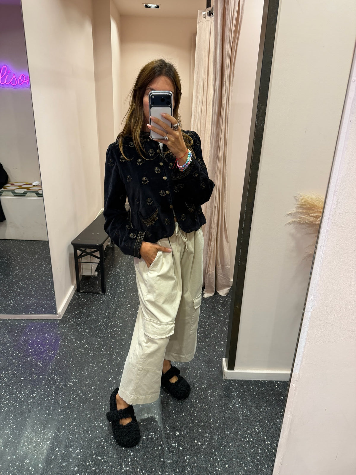 JOHANNA - Pantacourt cargo coton souple