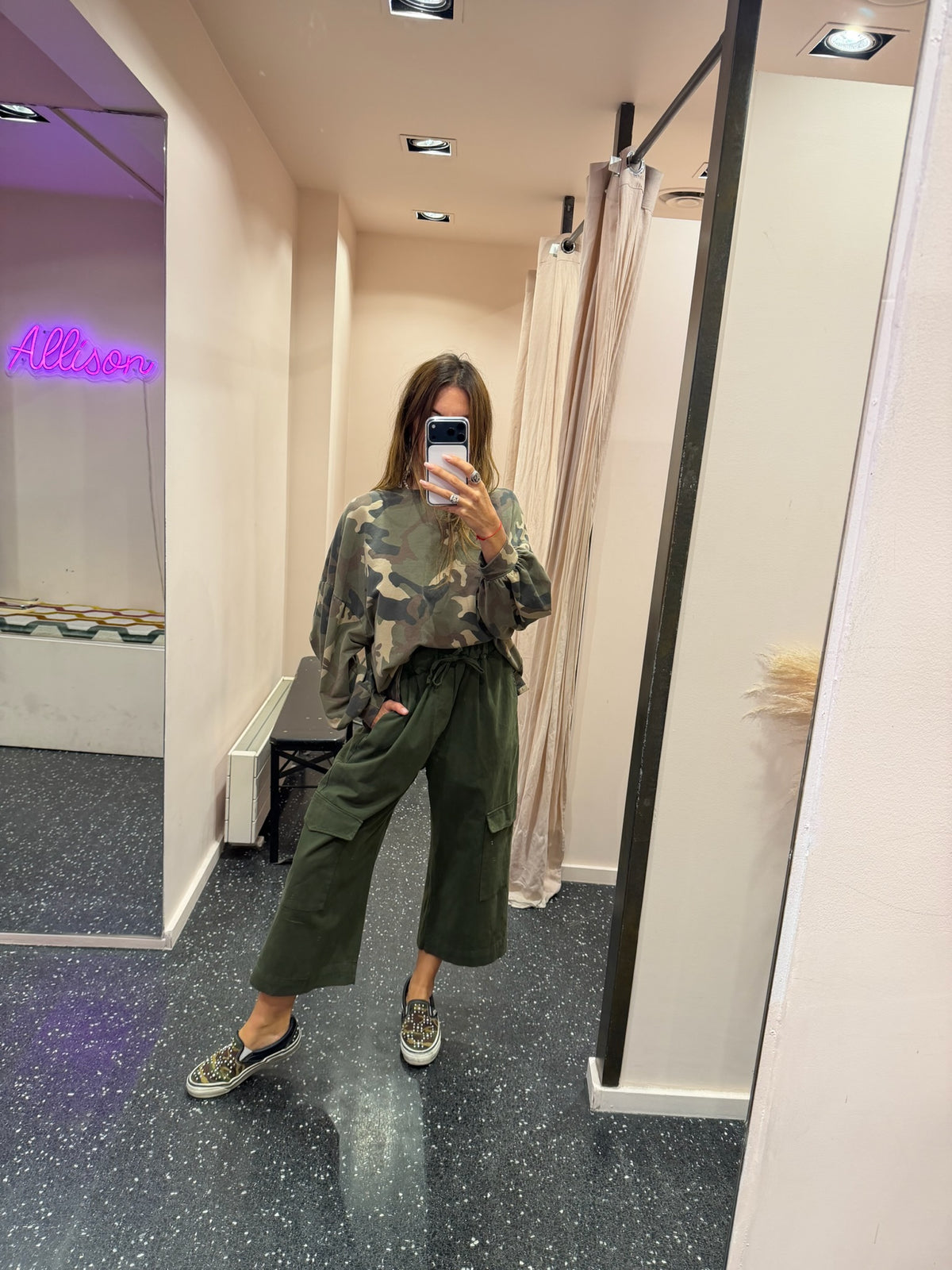 JOHANNA - Pantacourt cargo coton souple