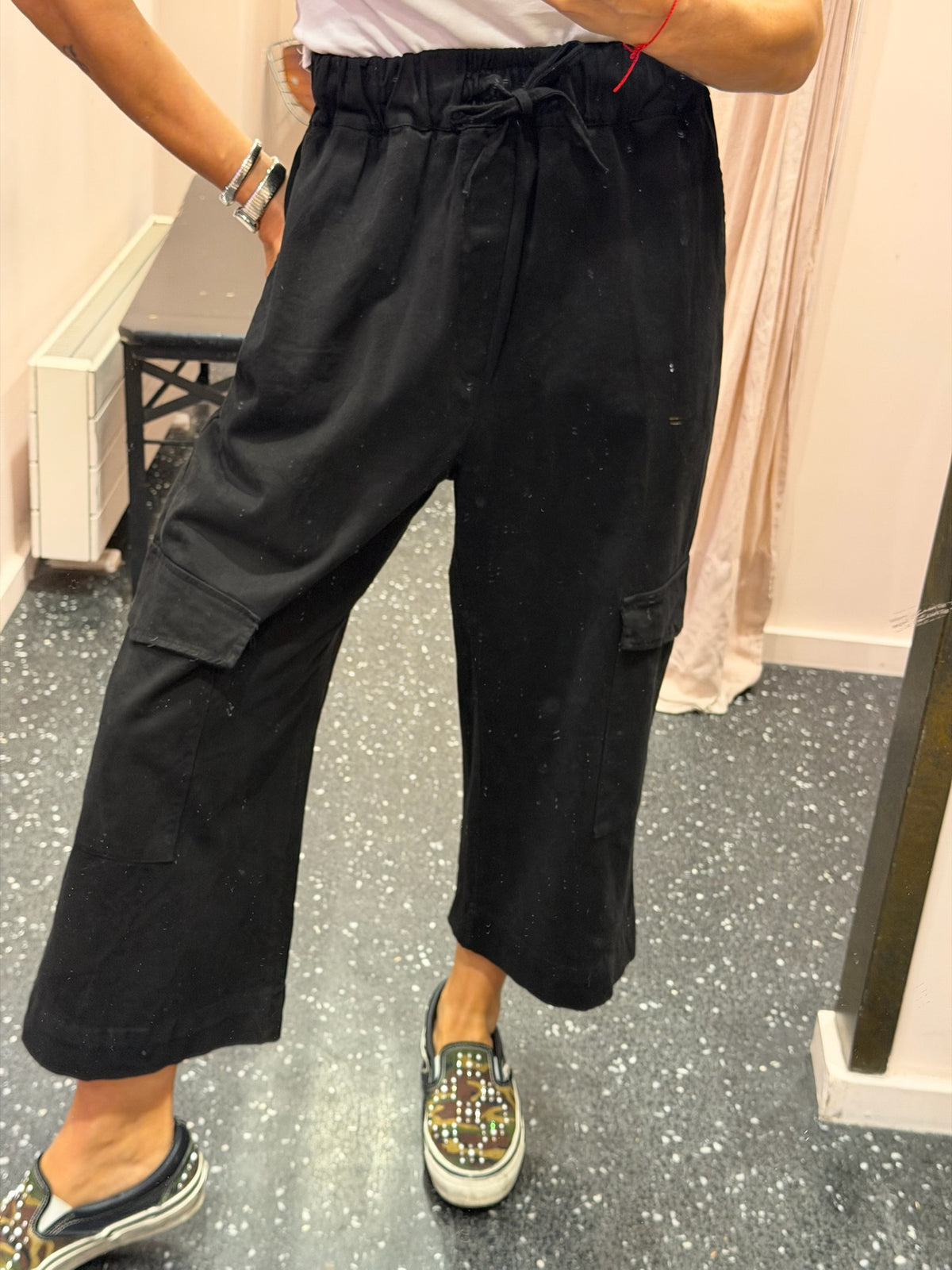 JOHANNA - Pantacourt cargo coton souple
