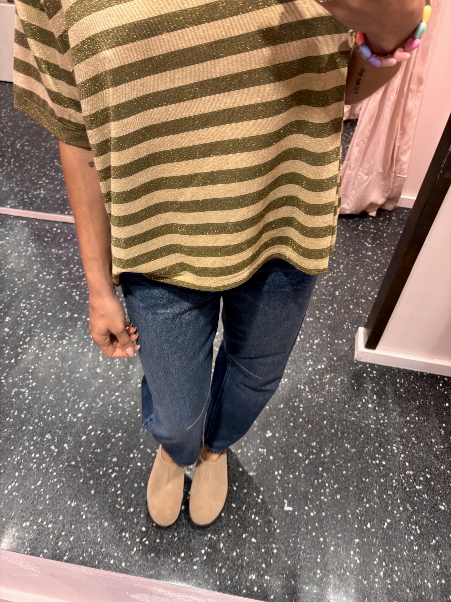 JOHANNA - t-shirt rayé lurex