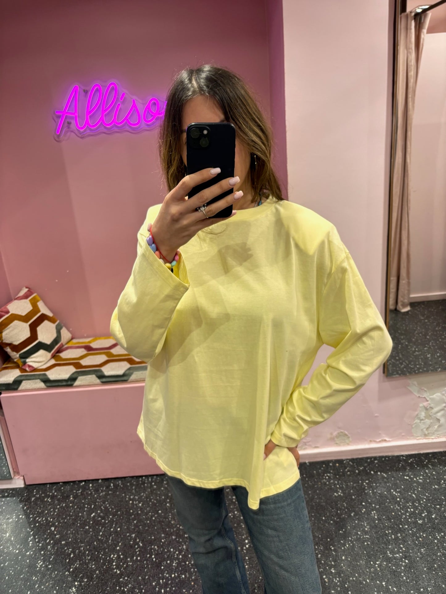T-shirt épaulettes - blanc, noir, jaune, rose
