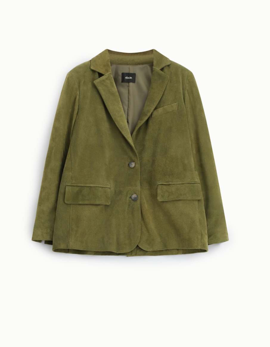 DIXIE – Veste blazer daim Olive