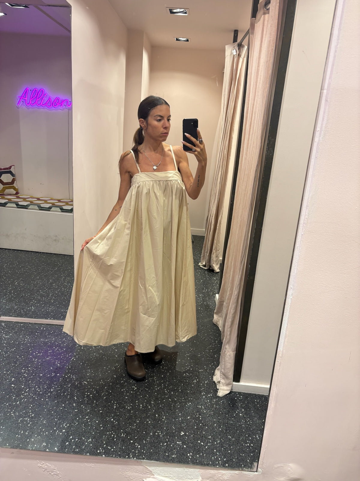 JOHANNA - Robe popeline à bretelles