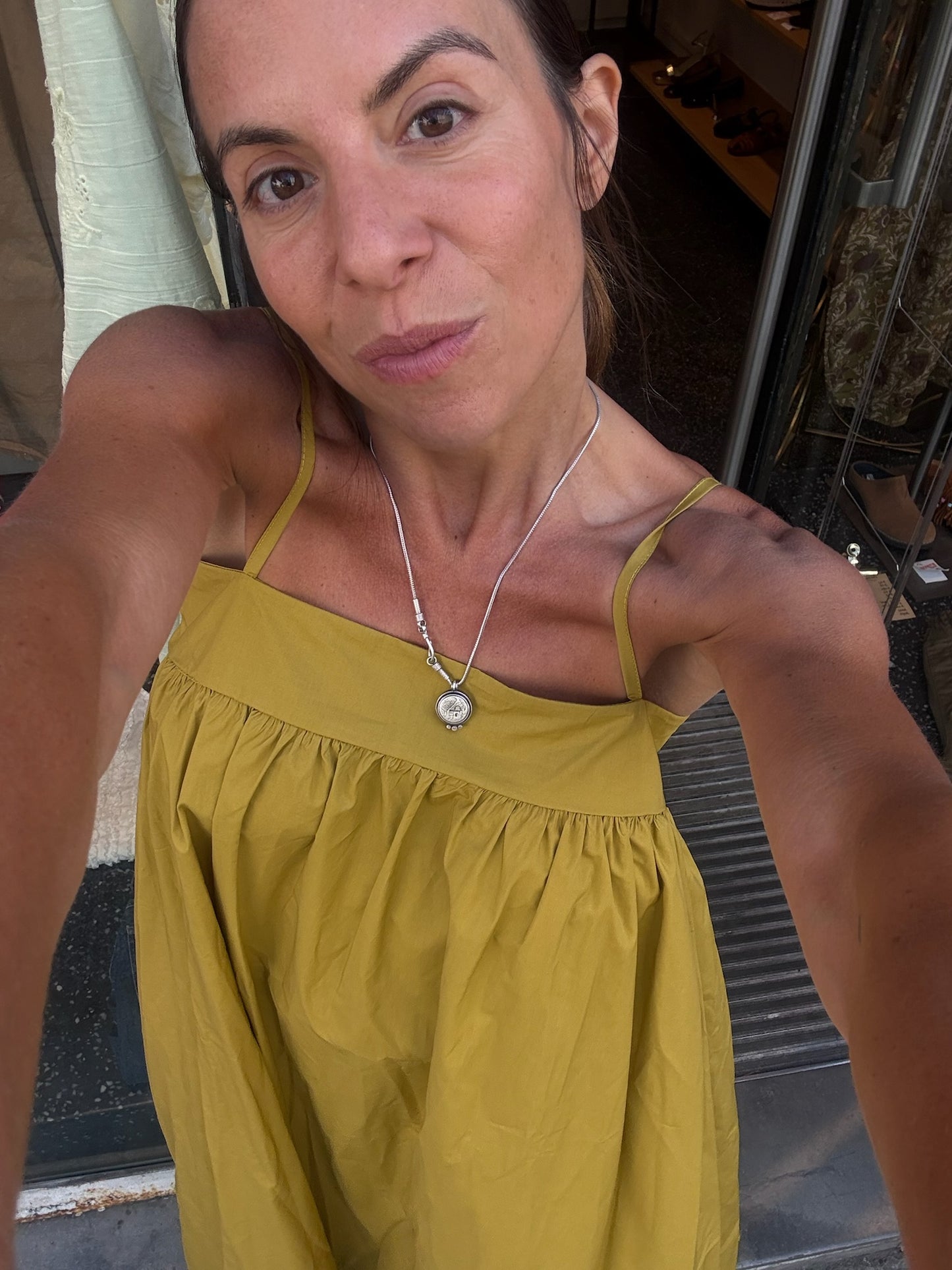 JOHANNA - Robe popeline à bretelles