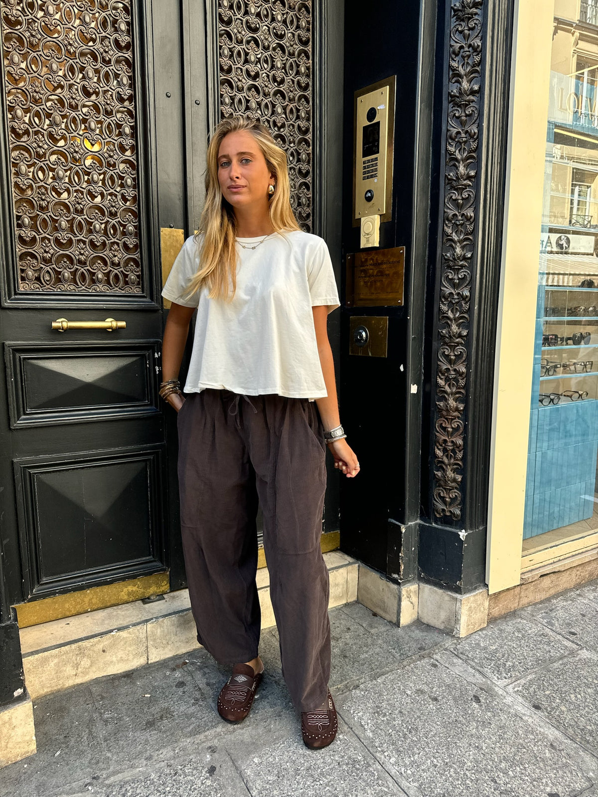 JOHANNA - T-shirt manches courtes évasé