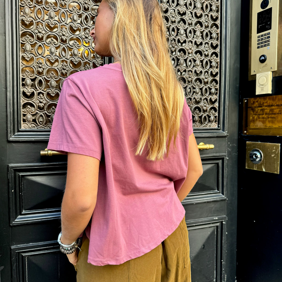 JOHANNA - T-shirt manches courtes évasé