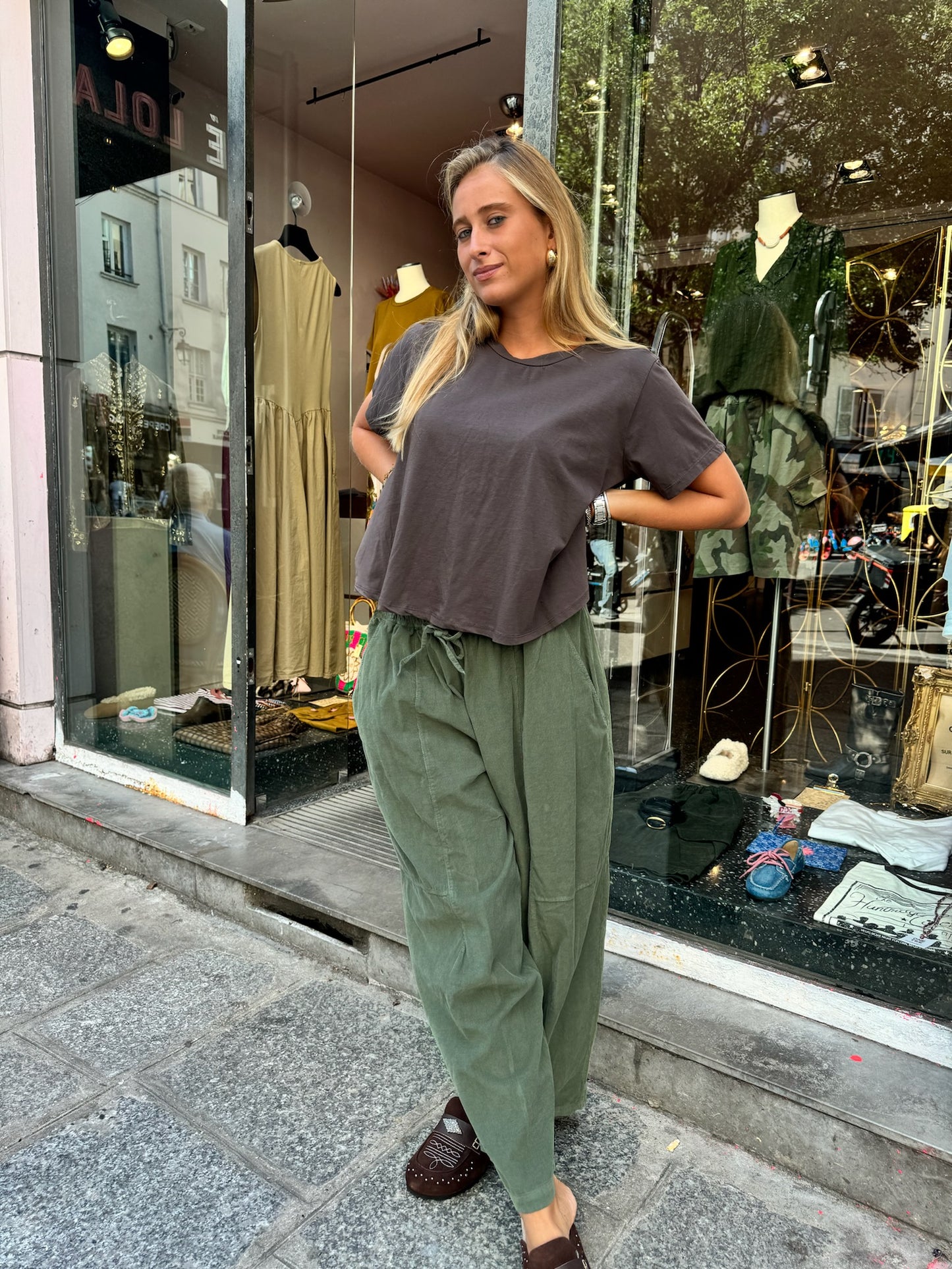 JOHANNA - T-shirt manches courtes évasé