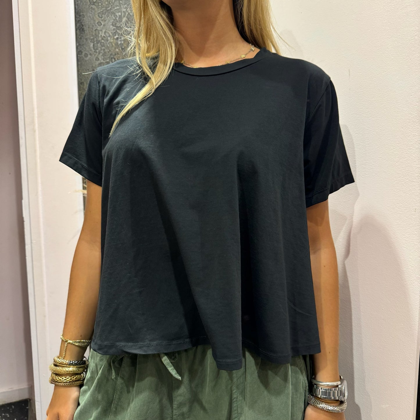 JOHANNA - T-shirt manches courtes évasé