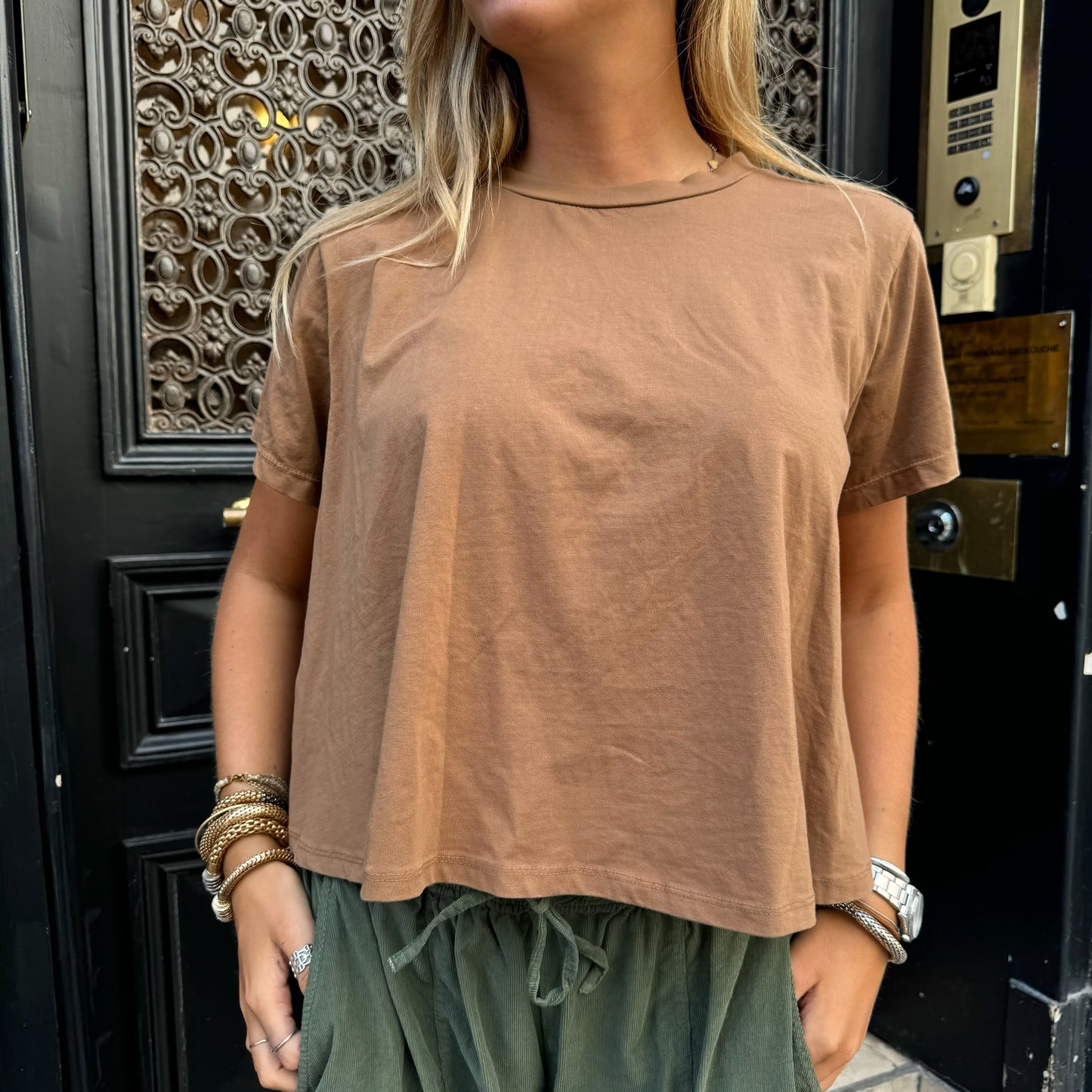 JOHANNA - T-shirt manches courtes évasé
