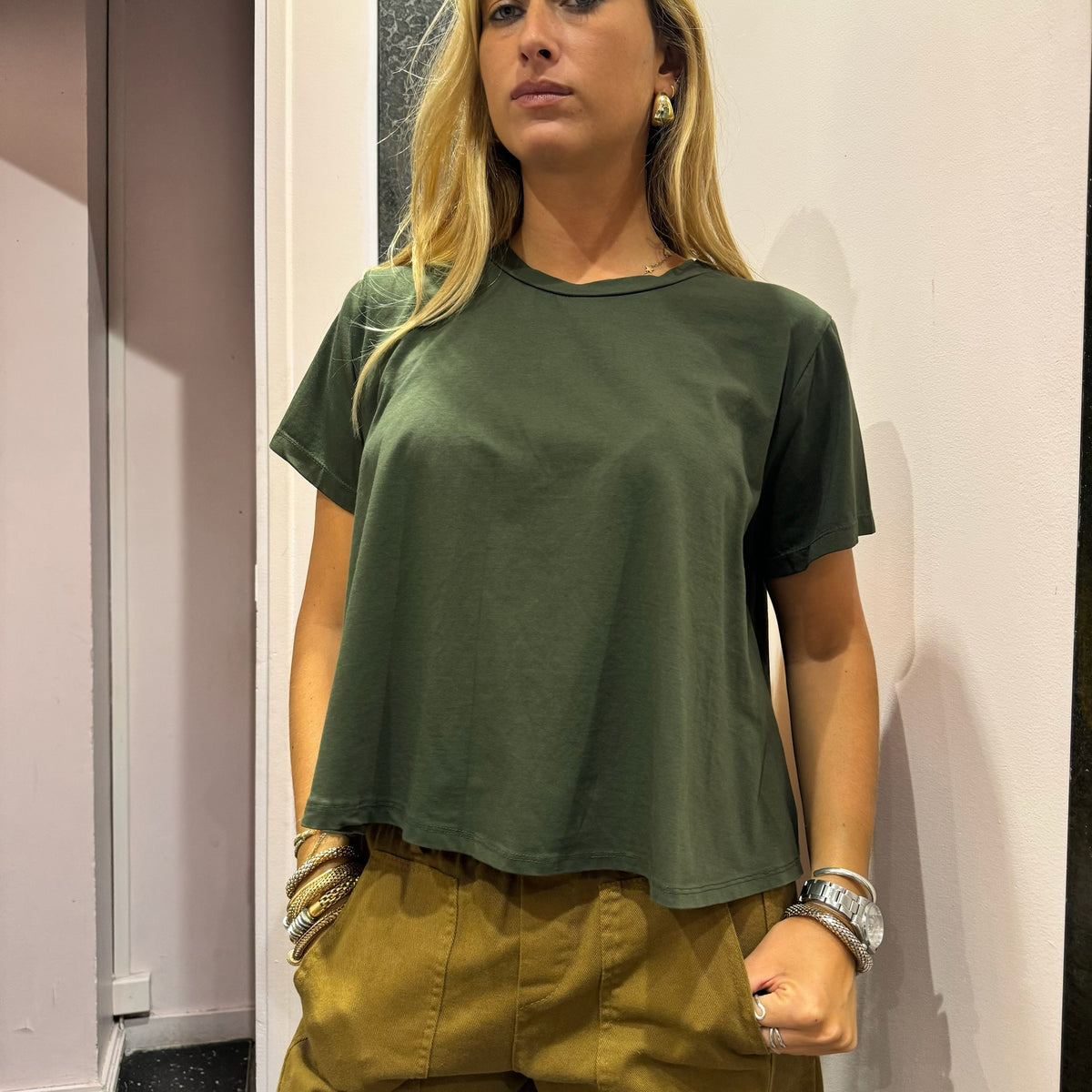 JOHANNA - T-shirt manches courtes évasé