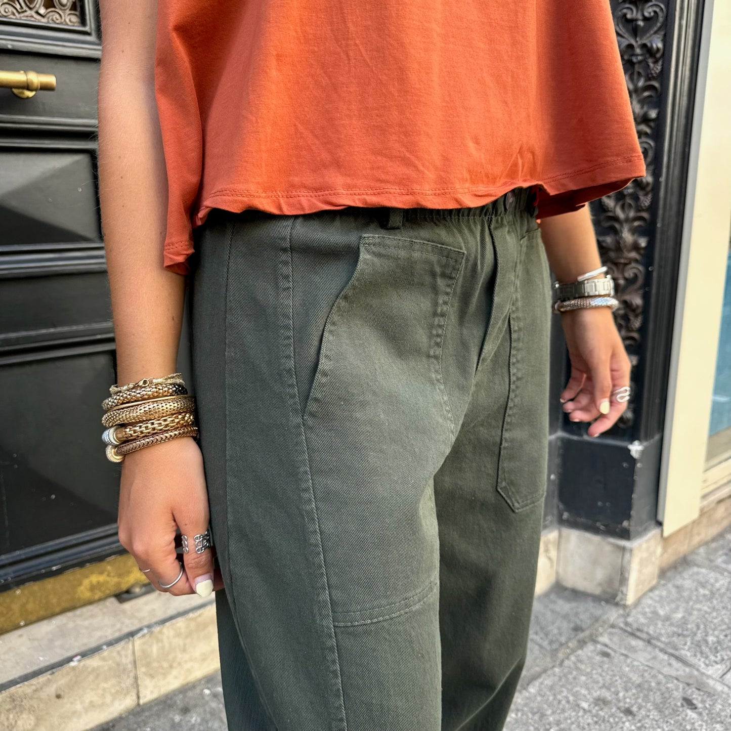 JOHANNA - pantalon carrot taille élastiquée