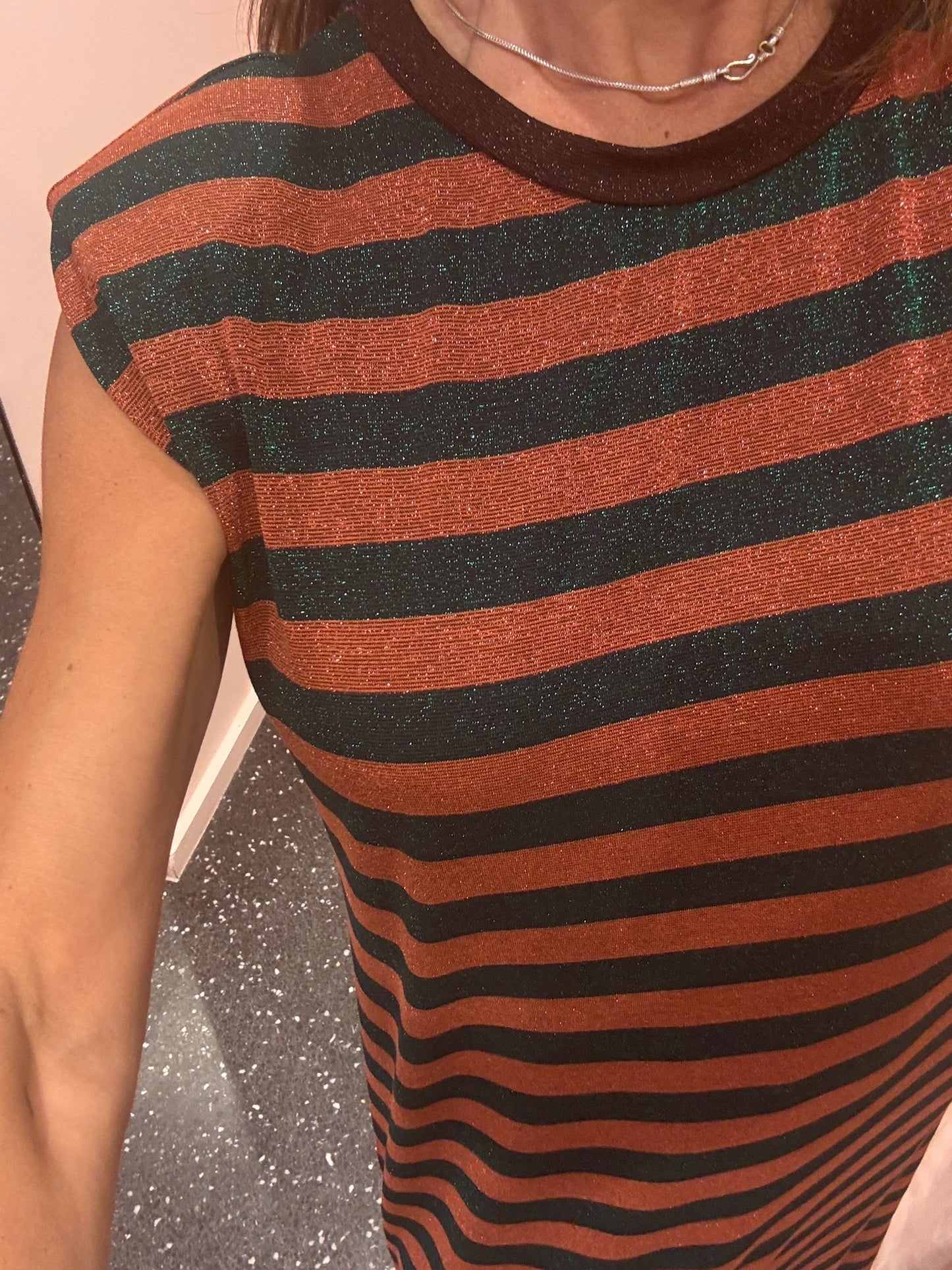 JOHANNA – Robe rayée lurex