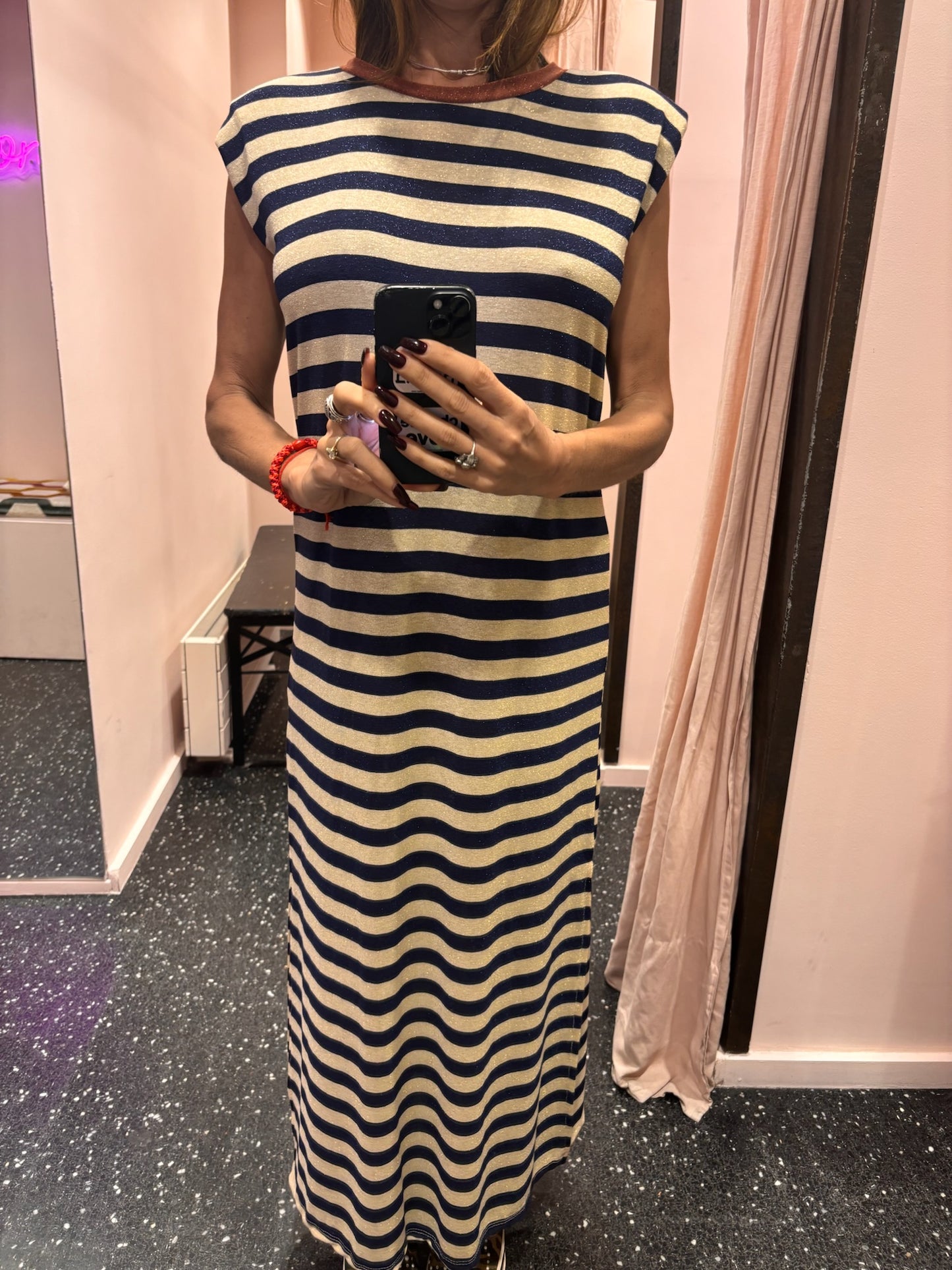 JOHANNA – Robe rayée lurex