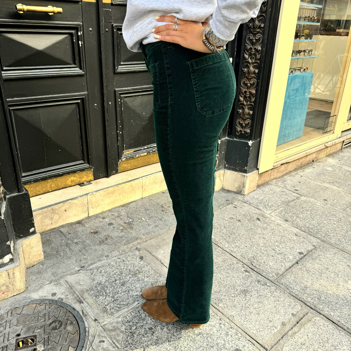 FIVE - Jean Luna flare en velours