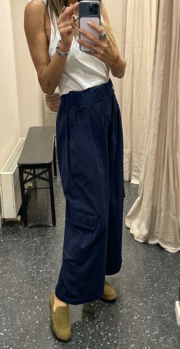JOHANNA - Pantalon cargo taille élastique