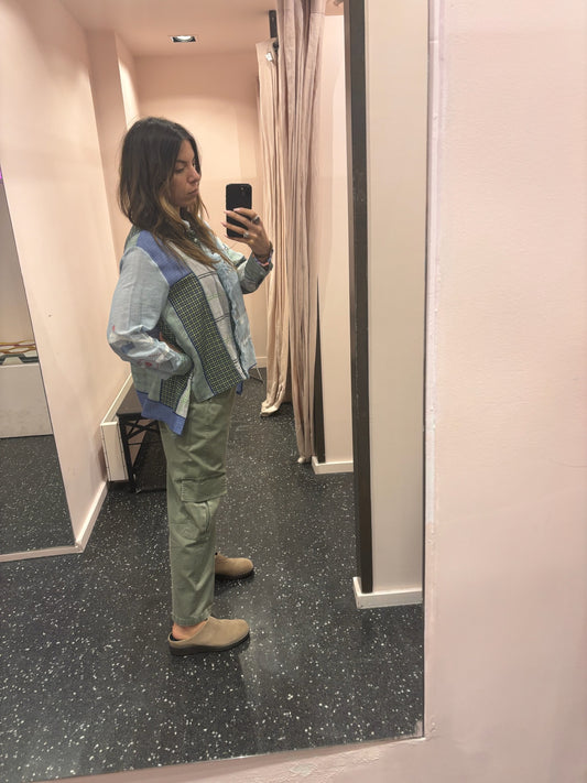 JOHANNA - Pantalon cargo délavé