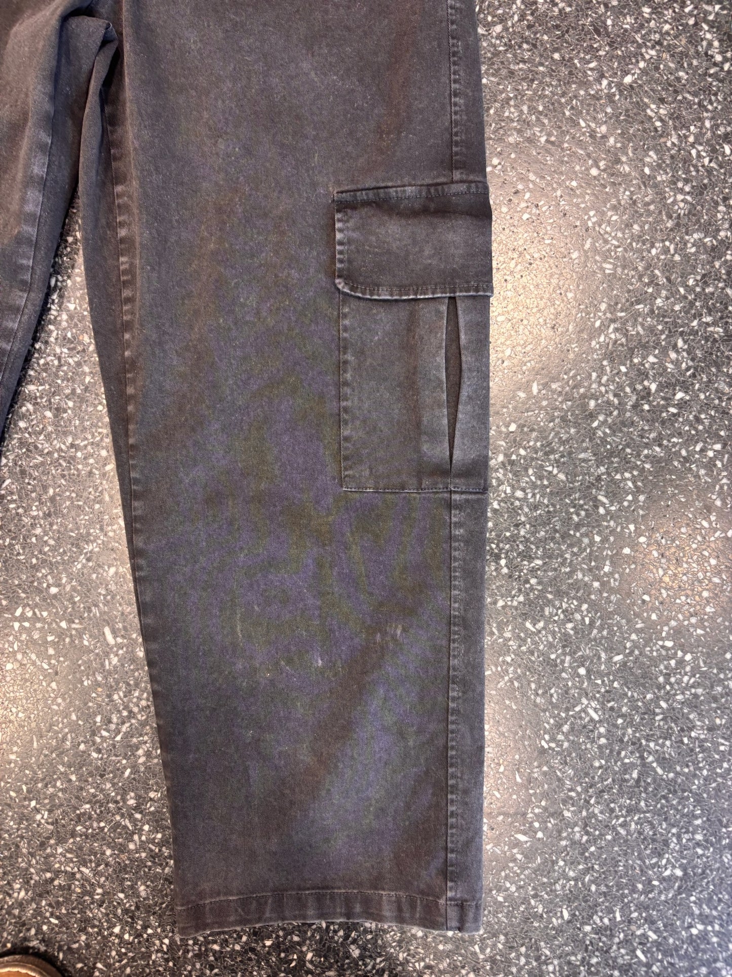 JOHANNA - Pantalon cargo délavé