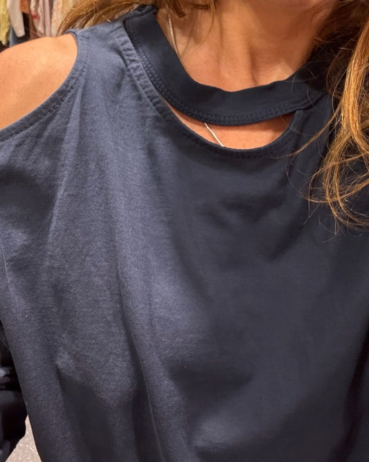 JOHANNA - t-shirt déstructuré col & épaules