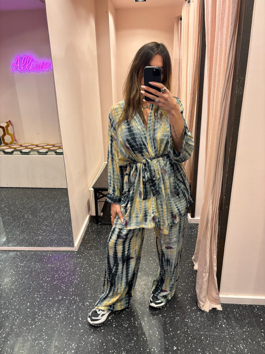 MOMENT - Ensemble kimono soie et broderies