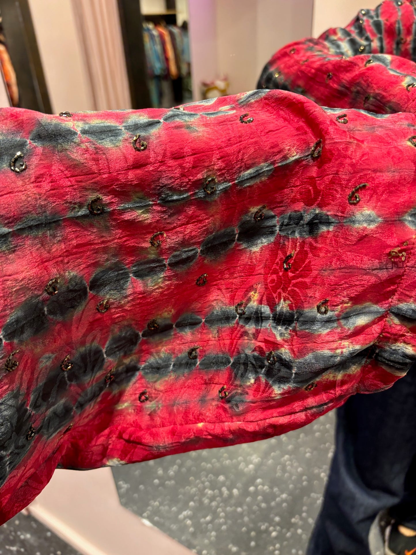 Kimono en soie et broderies