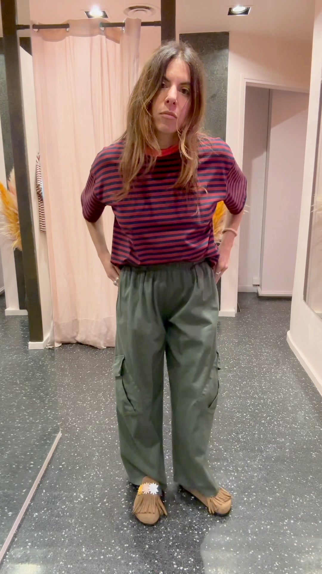 Pantalon Johanna cargo uni