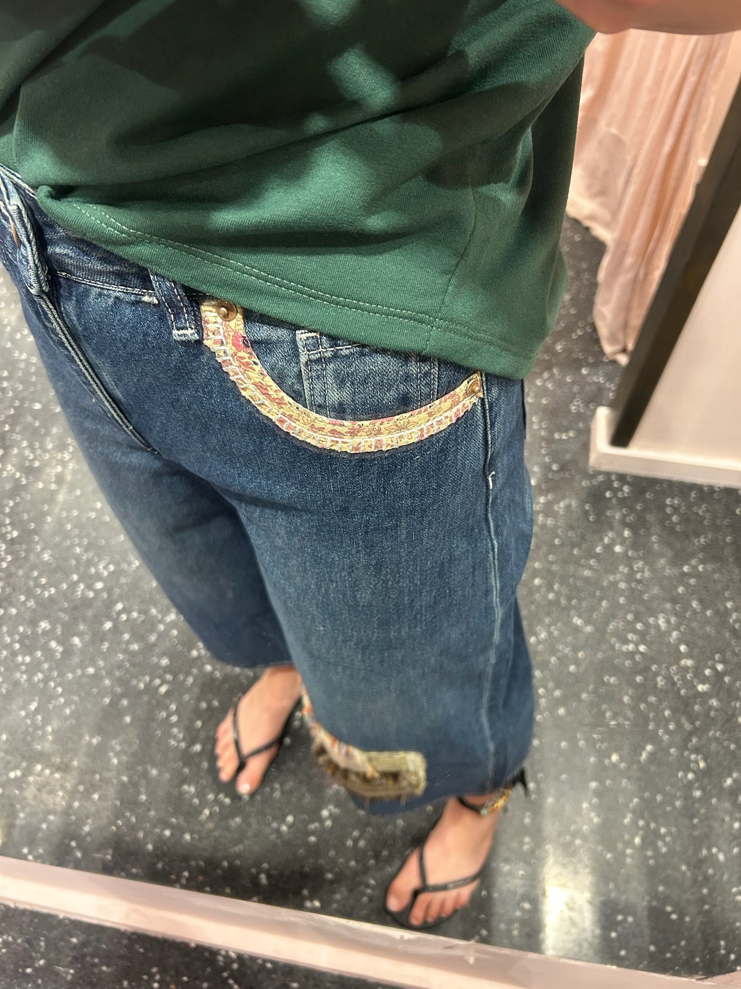 THE CORNER - Bermuda jean patchwork