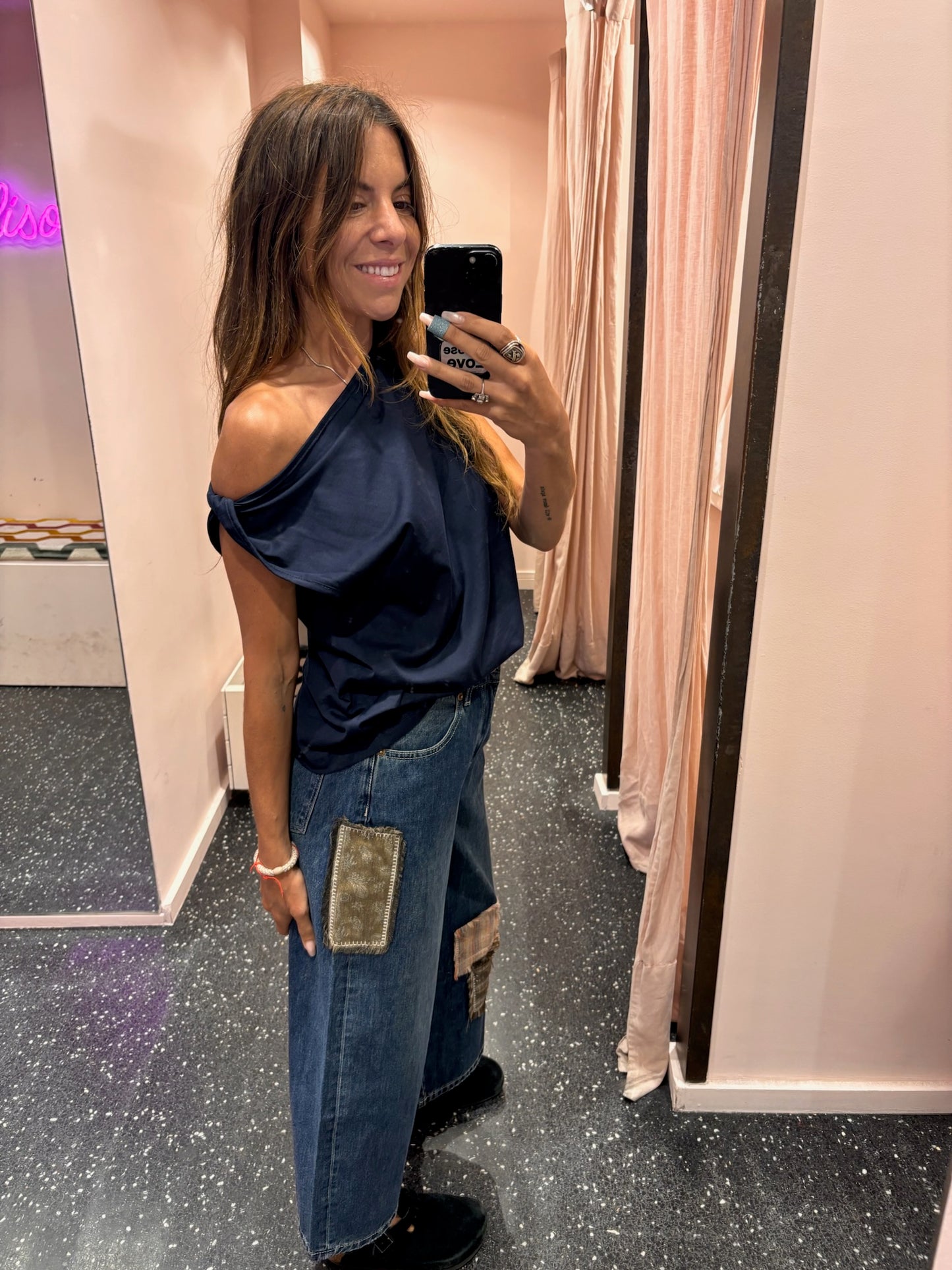 THE CORNER - Bermuda jean patchwork