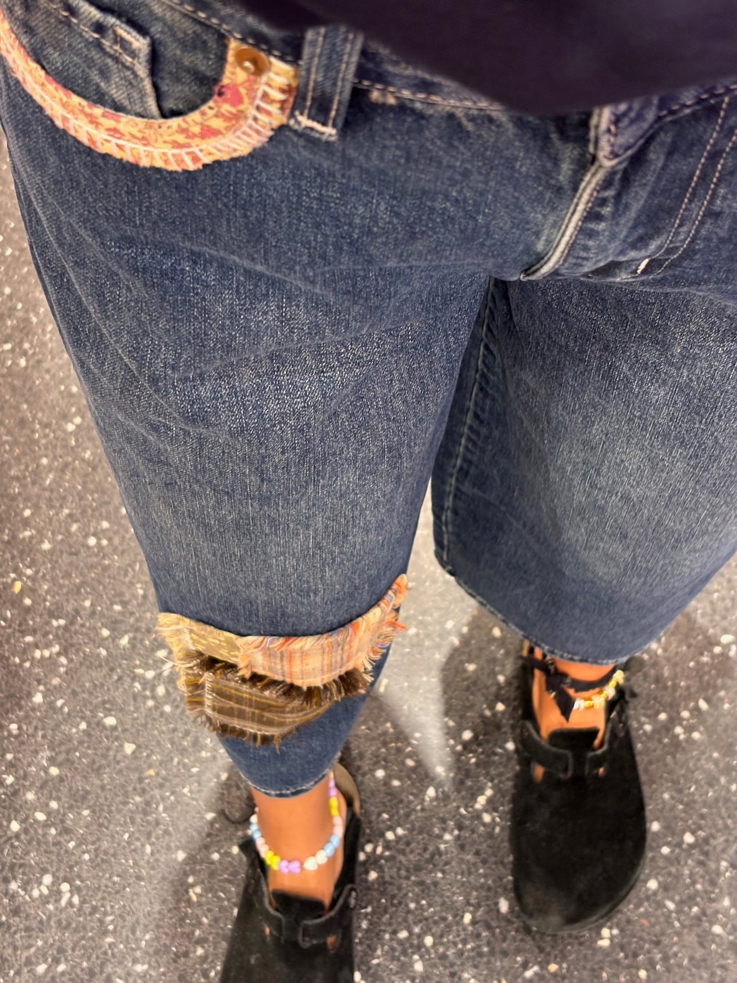 THE CORNER - Bermuda jean patchwork