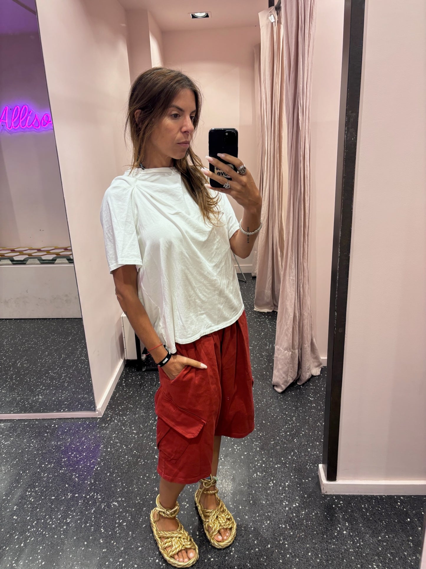 JOHANNA - t-shirt manche froncée