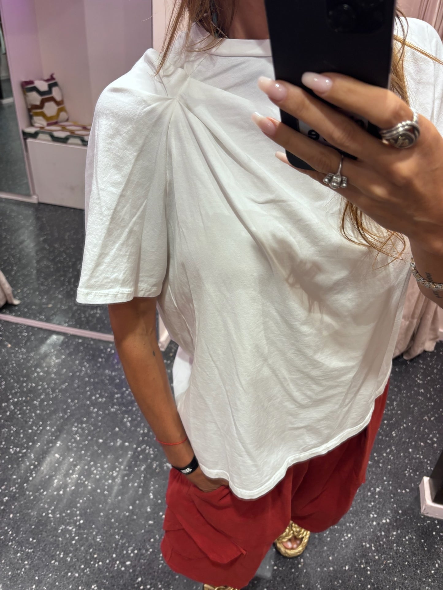 JOHANNA - t-shirt manche froncée