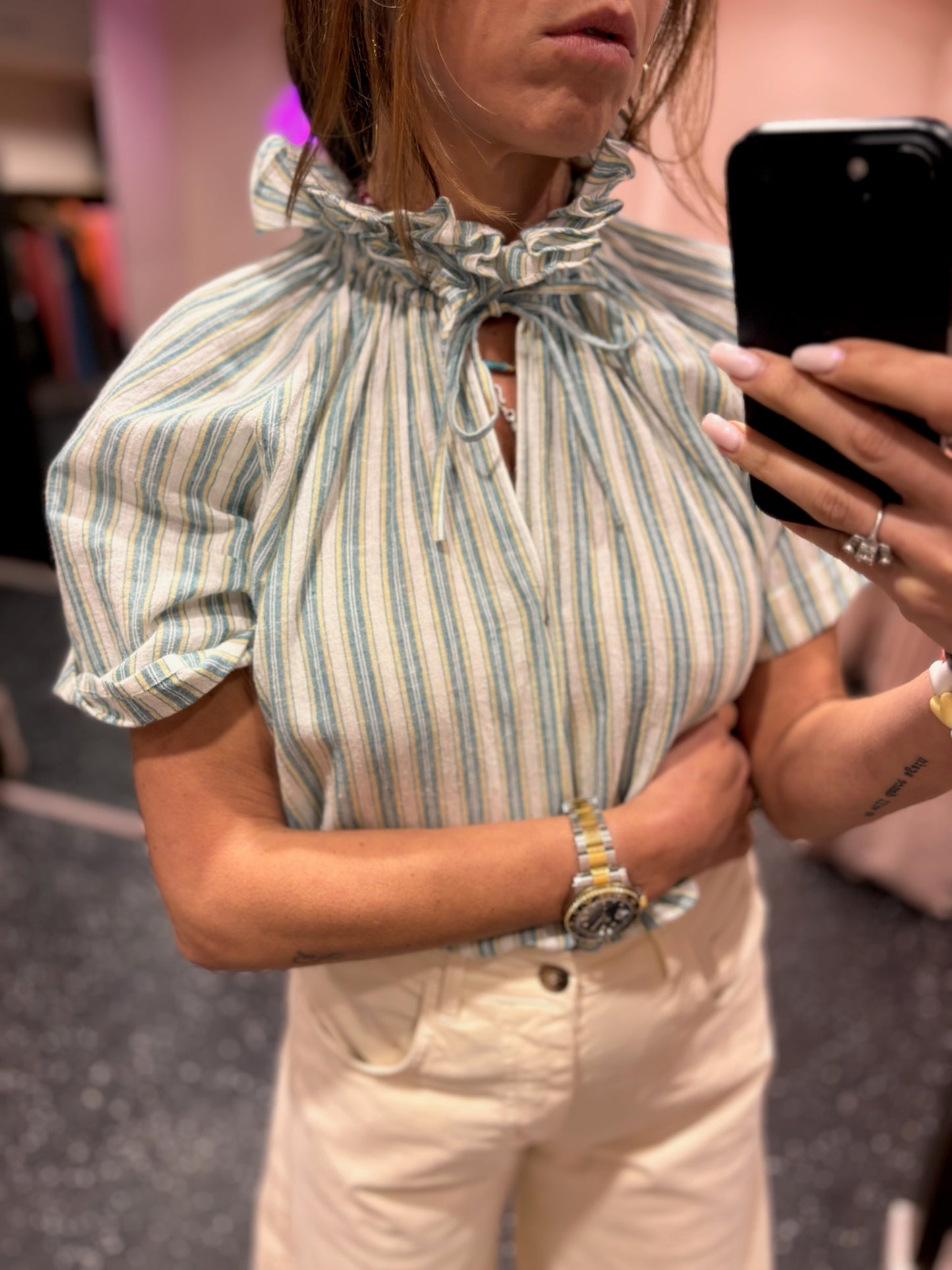 LAURENCE BRAS – blouse Escargot vert