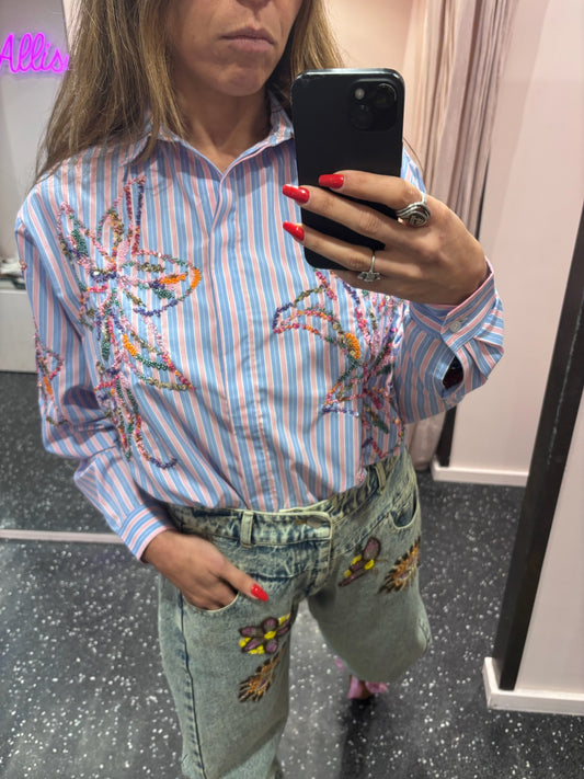 IMPERIAL DIXIE – chemise à broderies florales