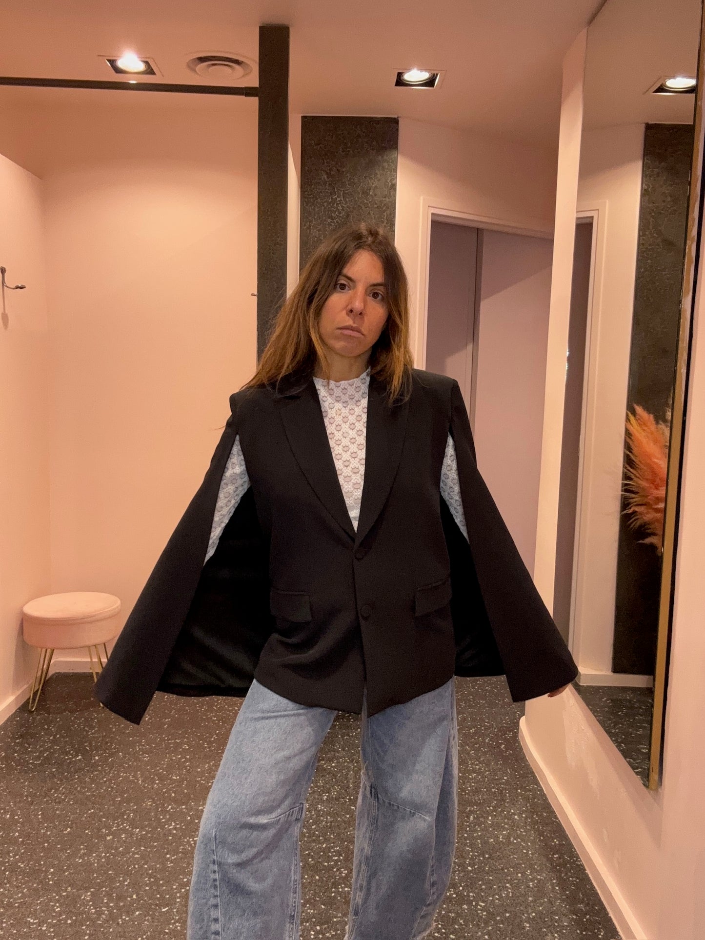 IMPERIAL DIXIE  – Veste cape noire ou blanche