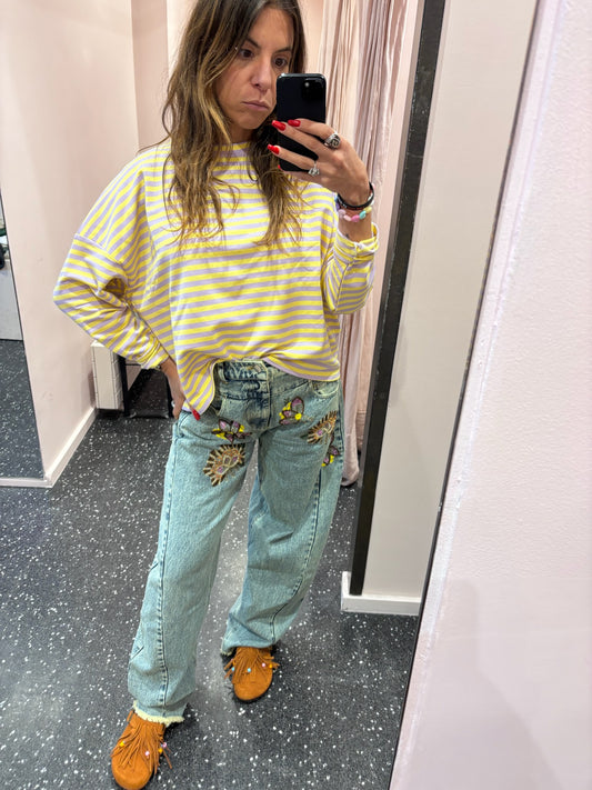 IMPERIAL DIXIE - Jean barrel brodé