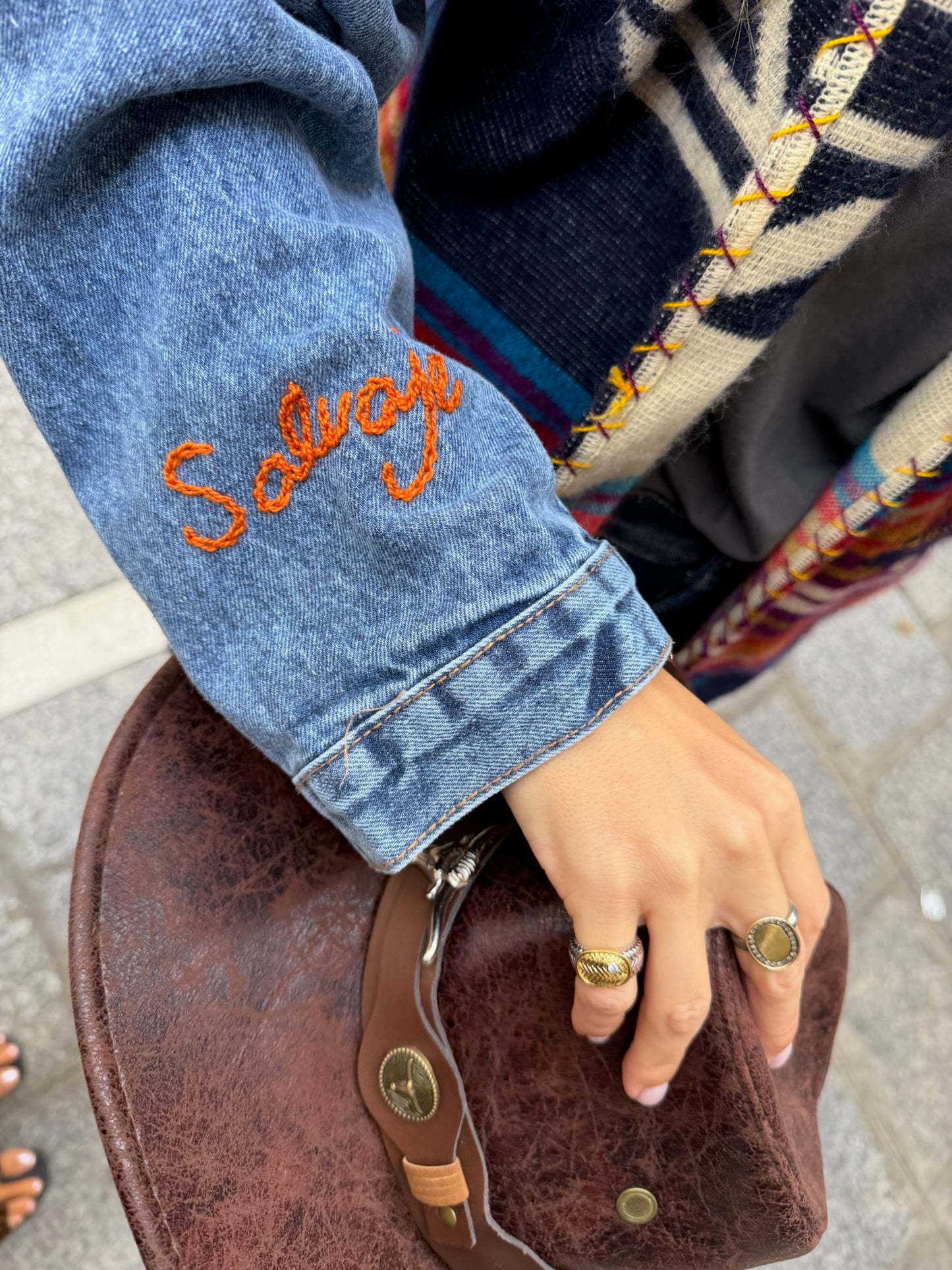 MAISON BADIGO - Veste ojos denim Salvaje