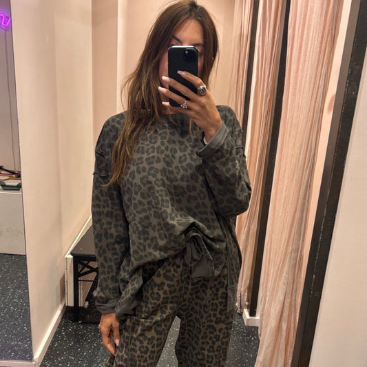 JOHANNA - Sweat jogging leopard