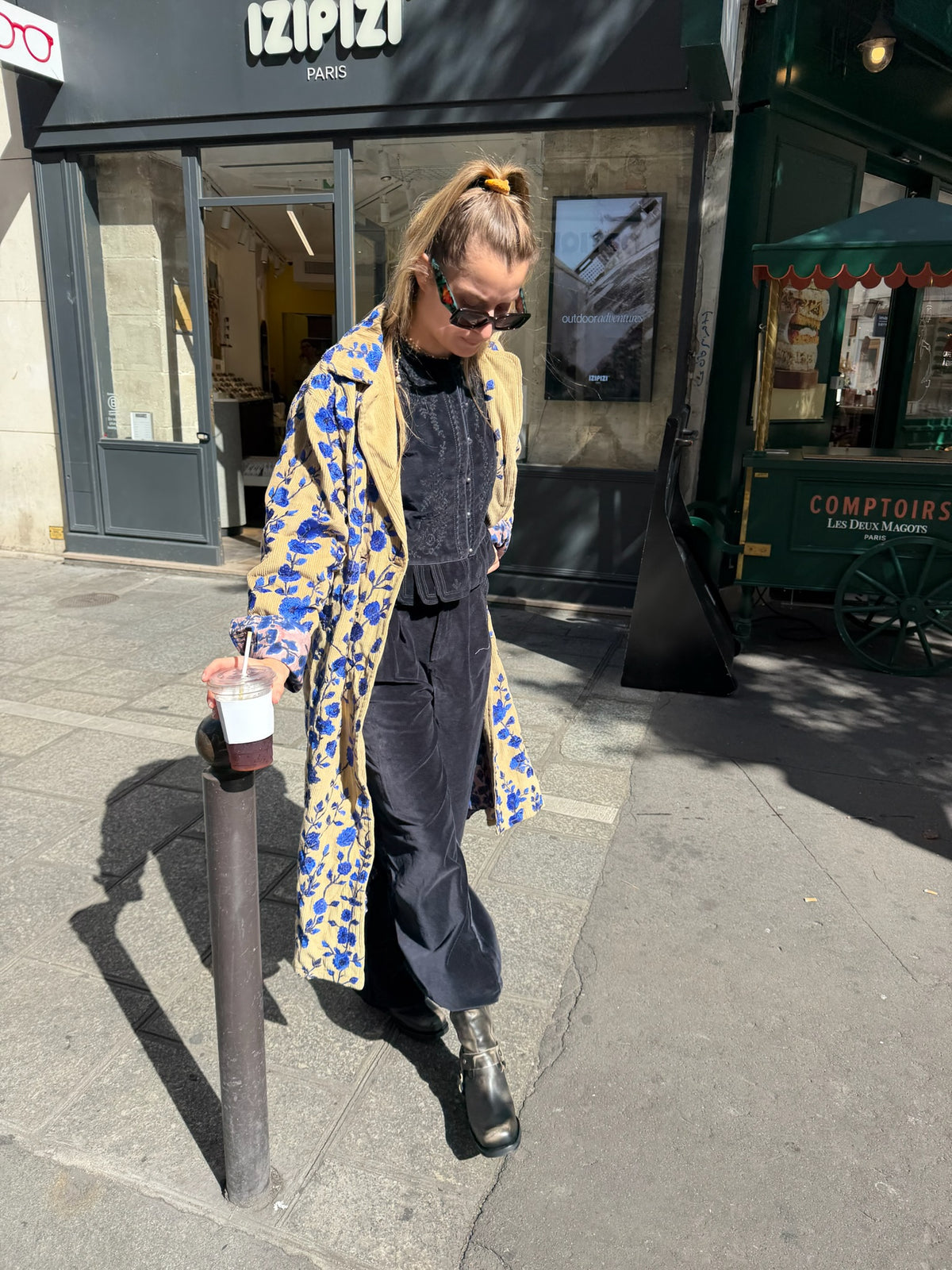 XIWIKJ - manteau long velours côtelé