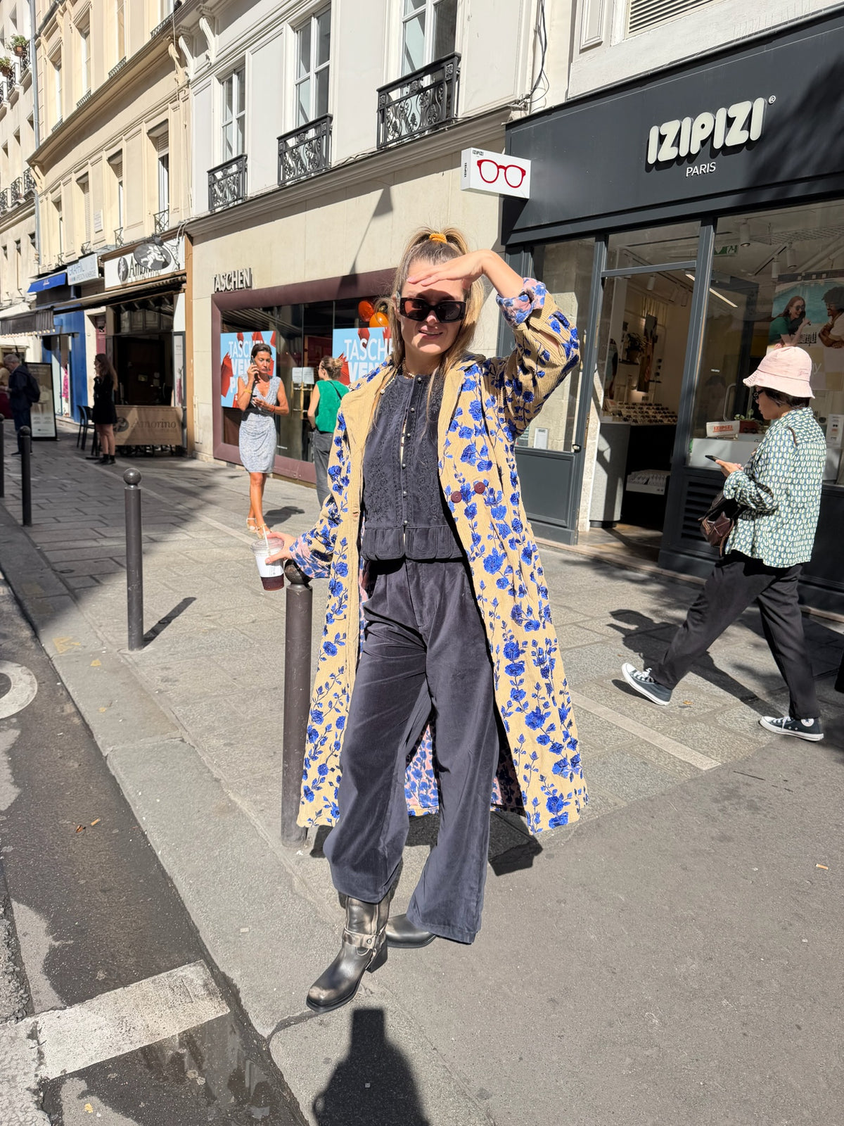 XIWIKJ - manteau long velours côtelé