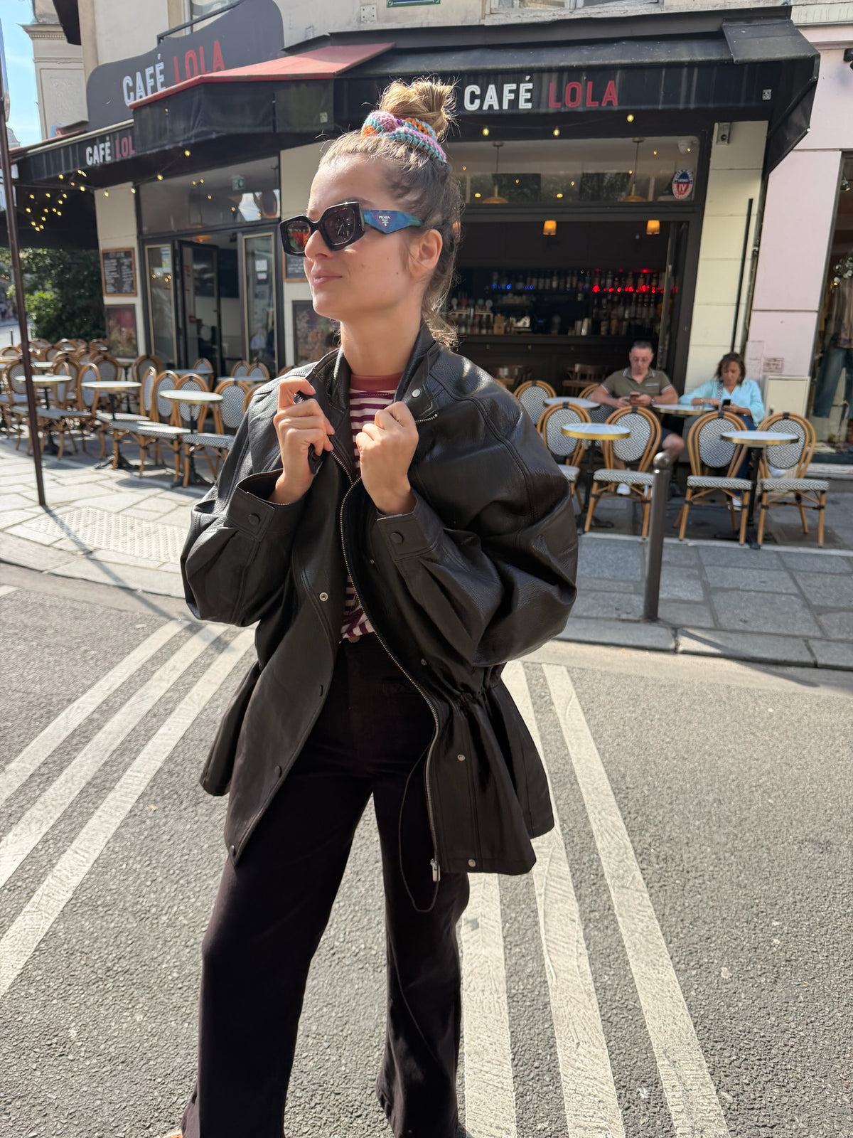GRACE AND MILA - Veste similicuir oversize