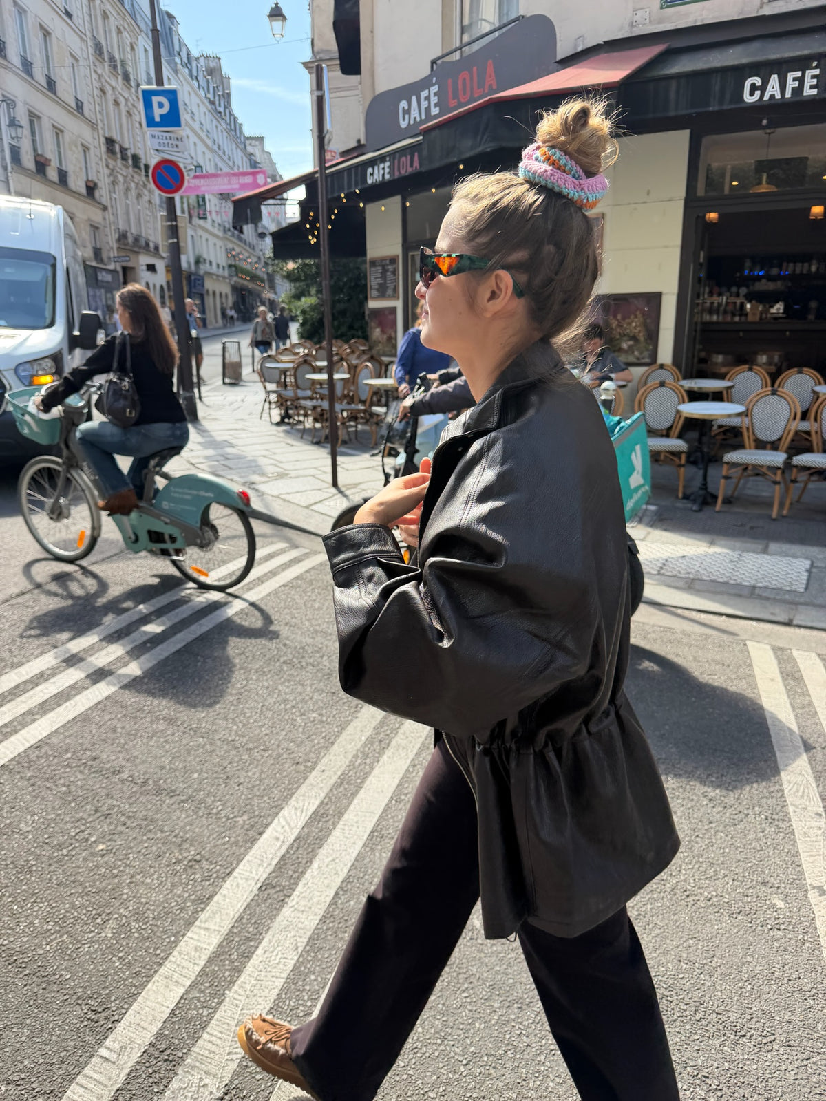 GRACE AND MILA - Veste similicuir oversize