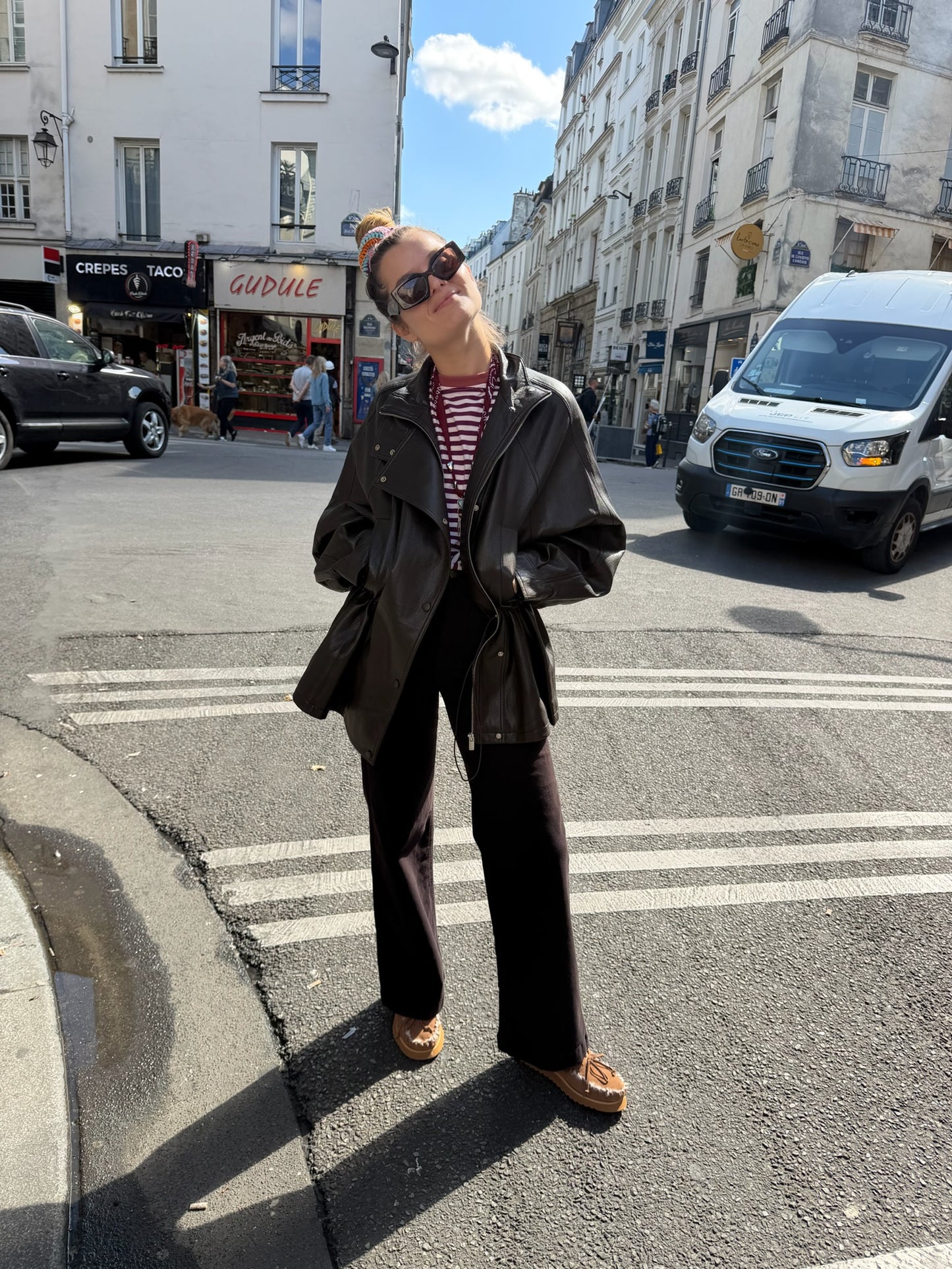 GRACE AND MILA - Veste similicuir oversize