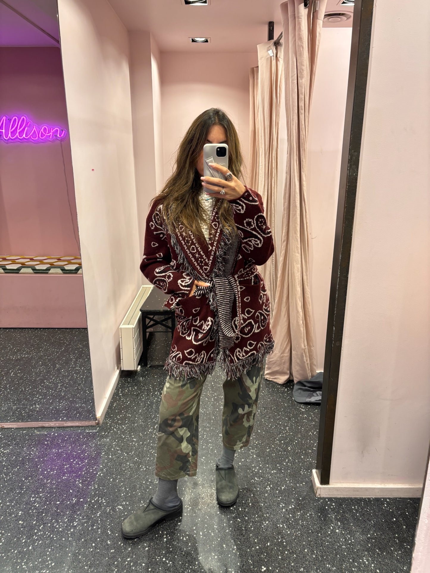 Gilet long imprimé bandana