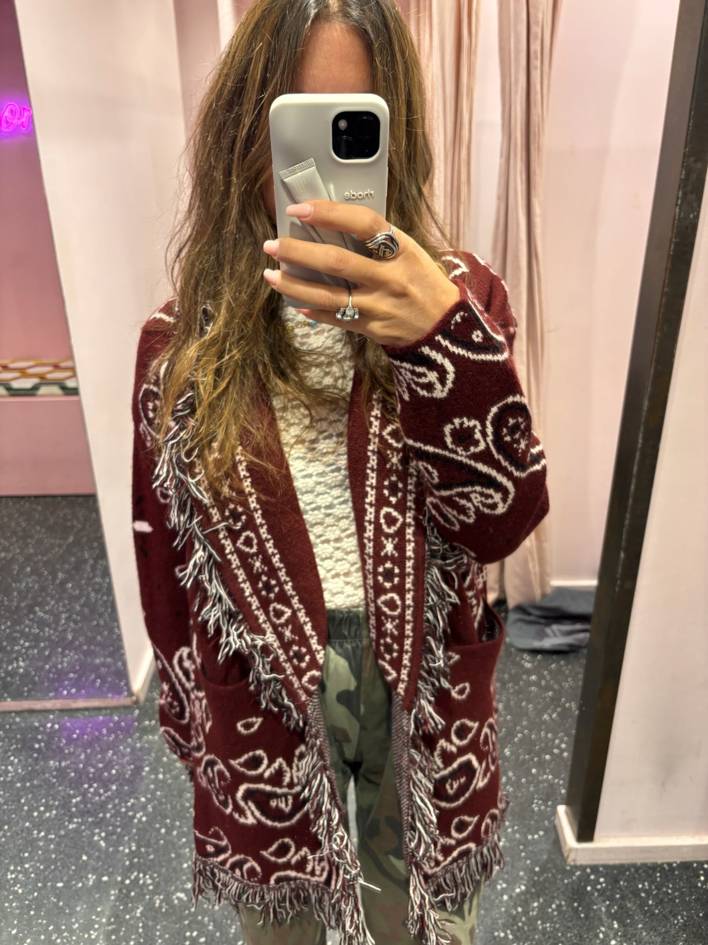 Gilet long imprimé bandana