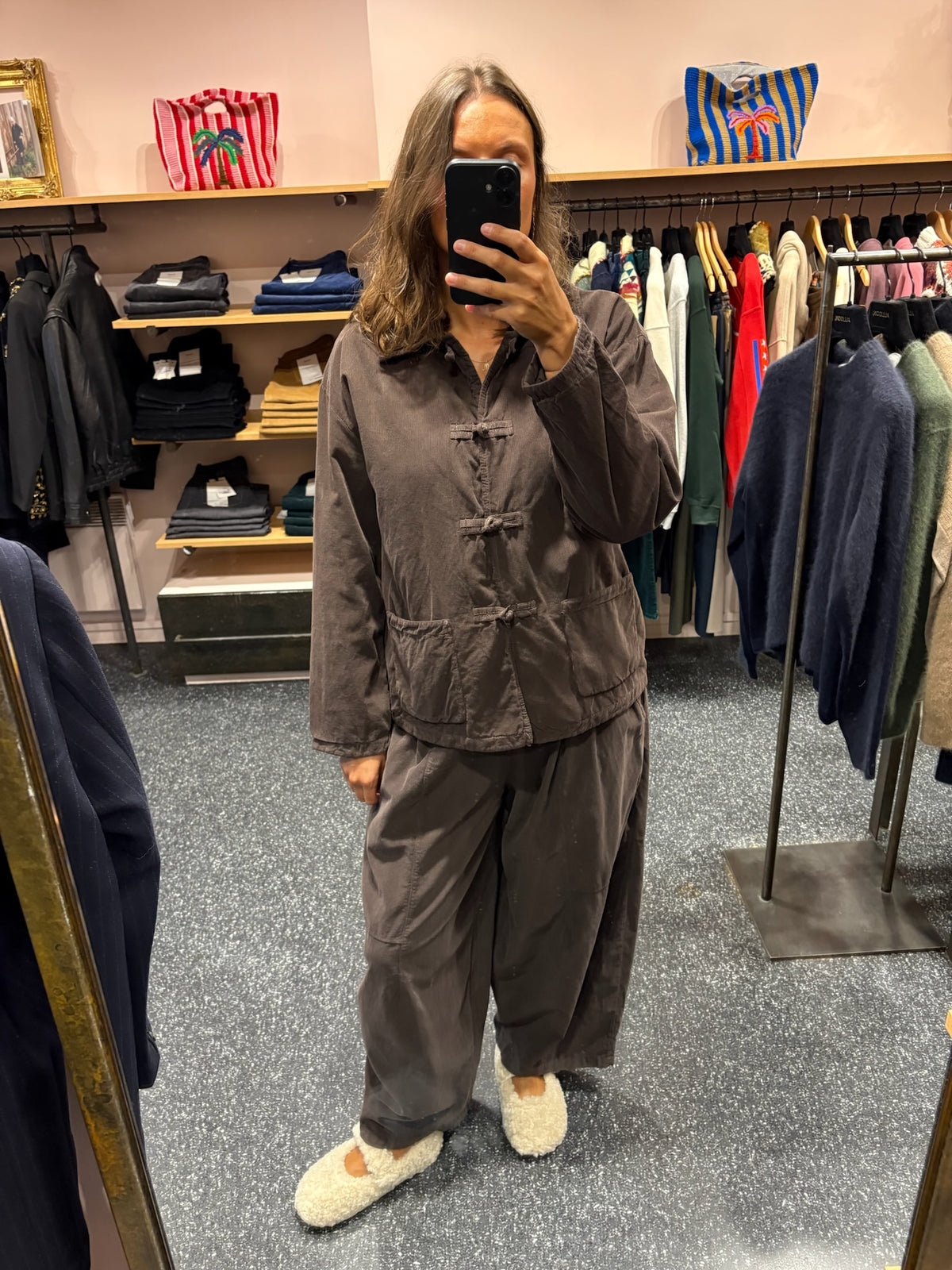 JOHANNA - Veste japonisante en velours côtelé