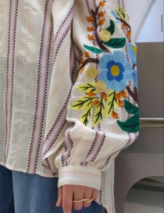 Blouse écru ajouré - MERI JAAN